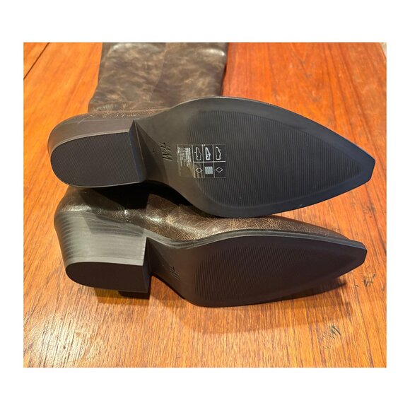 Brand new H&M Over the Knee Western Boots size 9, brown - Picture 4 of 7